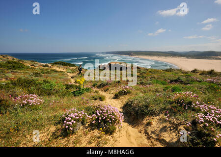 Spring in Carrapateira. Sudoeste Alentejano and Costa Vicentina Nature Park, the wildest atlantic coast in Europe. Portugal Stock Photo