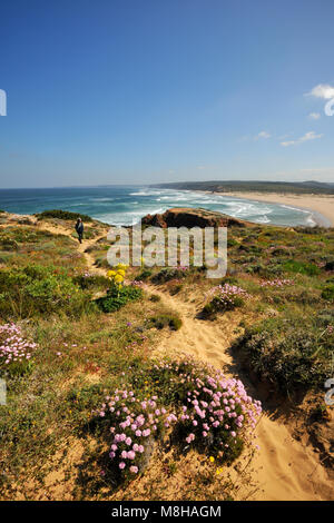 Spring in Carrapateira. Sudoeste Alentejano and Costa Vicentina Nature Park, the wildest atlantic coast in Europe. Portugal Stock Photo