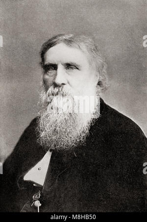 George MacDonald, 1824 – 1905. Scottish author, poet and Christian minister.  From The International Library of Famous Literature, published c. 1900 Stock Photo