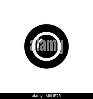 Web camera icon in flat style Stock Vector