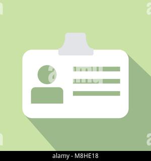 design vector of icon id card flat color Stock Vector