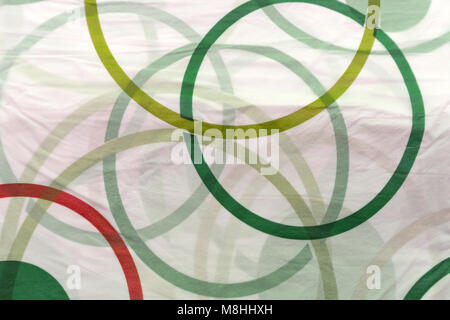 colored rubber rings on the white background Stock Photo