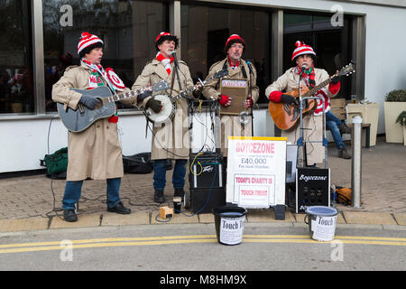 6 Nations Rugby 2018 Wales vs France in Millennium Stadium at Welsh Capitol Cardiff Stock Photo