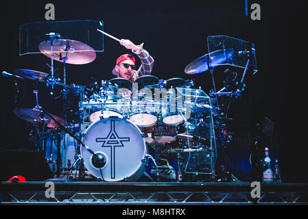 Italy, Bologna 2018 march 17th: The American band Thirty Seconds To Mars performing live on stage at the Unipol Arena in Bologna for their 'Monolith' tour concert. Photo: Alessandro Bosio/Alamy Live News Stock Photo