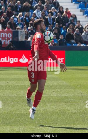 SPAIN - March, 18th: Sevilla M.Layun, during the match between C.D.Leganes and Sevilla F.C., for the matchday Season 29 of La Liga, played at Estadio Municipal de Butarque on 18th of March 2018 in Leganes (Madrid, Spain.  Cordon Press Credit: CORDON PRESS/Alamy Live News Stock Photo
