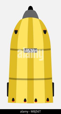 Top View of Three Wheel Tuk Tuk Taxi Vector and Illustration Stock Vector