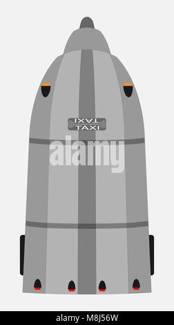 Top View of Three Wheel Tuk Tuk Taxi Vector and Illustration Stock Vector