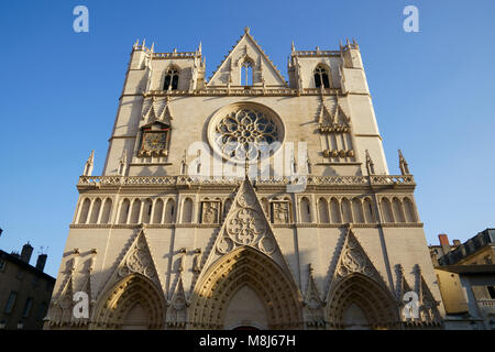 Cathedral of Saint-Jean, Lyon, France. Stock Photo