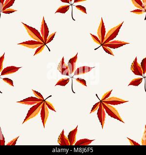 Autumn vector seamless pattern. Stock Vector