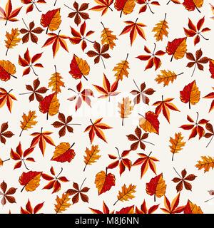 Autumn vector seamless pattern. Stock Vector