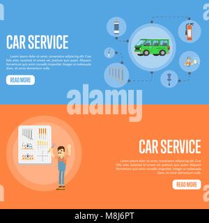 Car service illustration Stock Vector