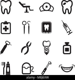 Dentist Icons Stock Vector