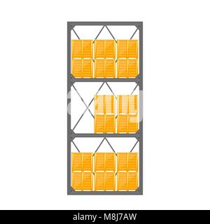 Cargoes on pallets vector illustration Stock Vector