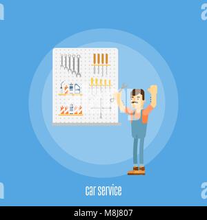 Car service illustration Stock Vector