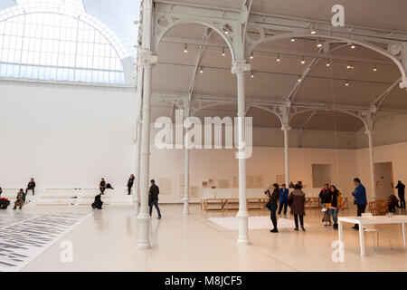 Exhibition place inside the Palacio de Velazquez. Madrid. Spain Stock Photo