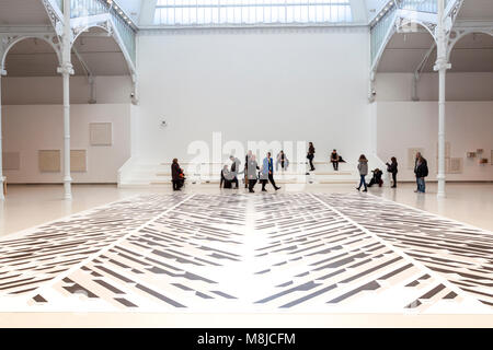 Exhibition place inside the Palacio de Velazquez. Madrid. Spain Stock Photo