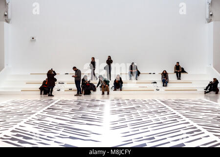 Exhibition place inside the Palacio de Velazquez. Madrid. Spain Stock Photo