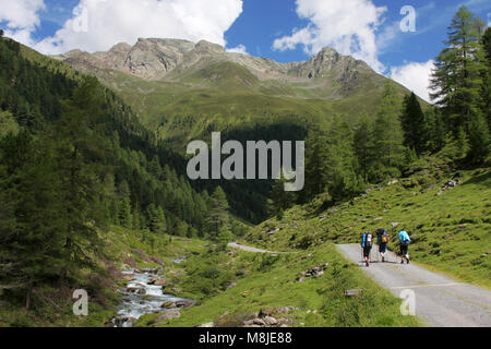 Mountaineers in Stubai Alps, Austria Stock Photo