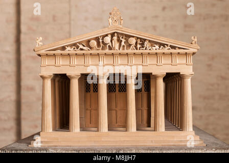 Copy of the temple of Athena Afea in Egina, Glyptothek Munich Stock Photo