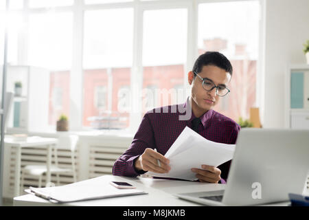 Working with documents Stock Photo