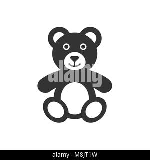 Teddy bear plush toy icon. Vector illustration. Business concept bear pictogram. Stock Vector