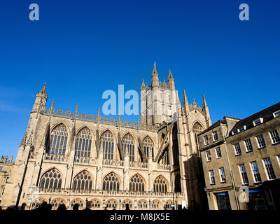 Bath Abbey, shot from the side. Bath, England Stock Photo