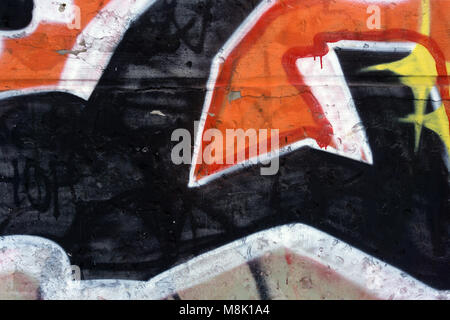 abstract art - hand painted canvas Stock Photo