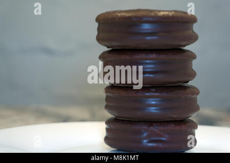 Hot Chocolate Souffle isolated on white Stock Photo