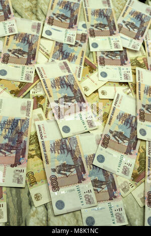 Background made of dollar, euro and polish zloty banknotes Stock Photo