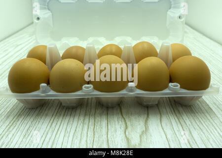 three eggs isolated on white background Stock Photo