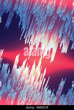 Broken Connection Abstract Fiber Optics Background  - Vector Illustration Stock Vector