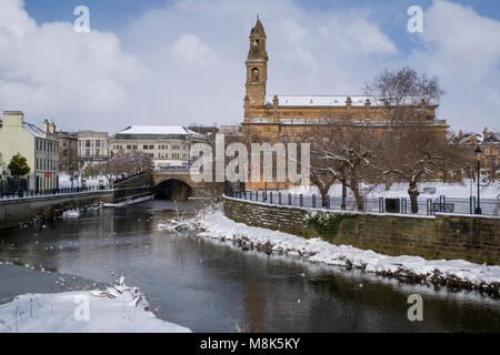 Paisley in the big freeze of the ‘Beast from the East’. Stock Photo