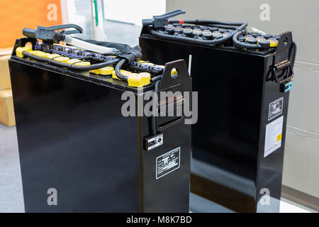 Industrial battery for forklift truck Stock Photo