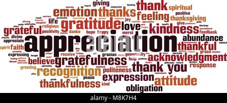 Appreciation word cloud concept. Vector illustration Stock Vector