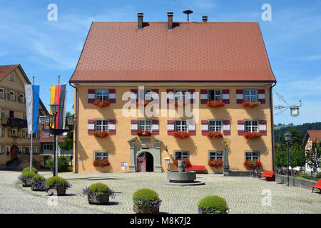 Town hall of Weiler im Allgaeu near Lake Constance - Germany. Stock Photo