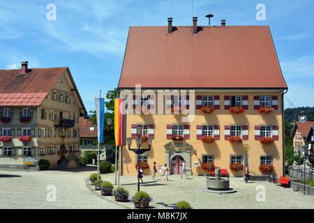 Town hall of Weiler im Allgaeu near Lake Constance - Germany. Stock Photo