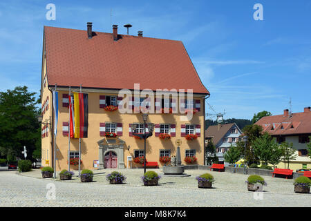 Town hall of Weiler im Allgaeu near Lake Constance - Germany. Stock Photo