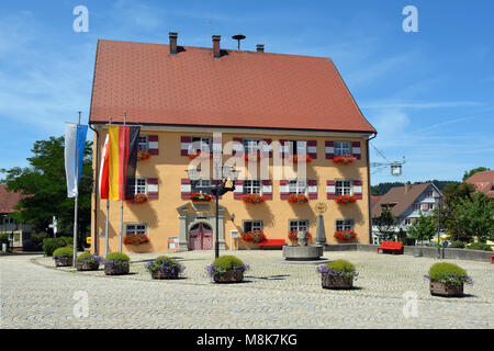 Town hall of Weiler im Allgaeu near Lake Constance - Germany. Stock Photo