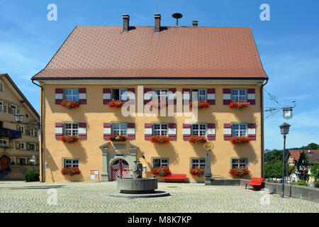 Town hall of Weiler im Allgaeu near Lake Constance - Germany. Stock Photo