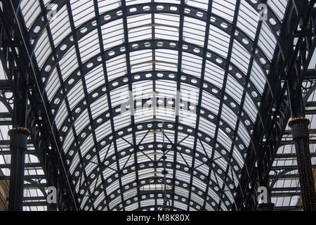 modern glass building roof blue reflective near the thames near london bridge Stock Photo