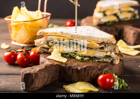 Fresh club sandwich Stock Photo