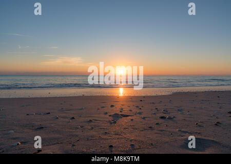 A Beautiful Sunrise on the Beach in Florida Stock Photo