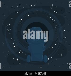 In memory of Stephen Hawking. RIP. Editorial Stock Vector