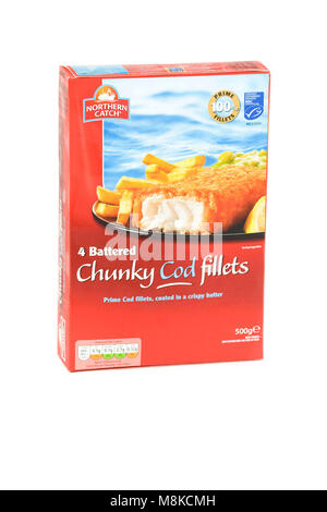 Northern Catch Brand of Breaded Cod Fillets, UK Stock Photo - Alamy