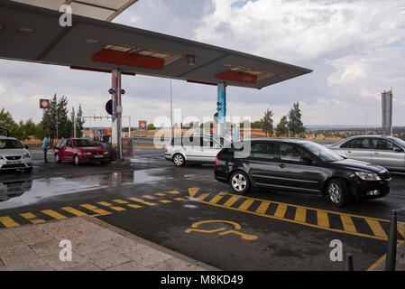 Motorway service station near Aljustrel on A2 motorway, Baixa Alentejo, Portugal Stock Photo