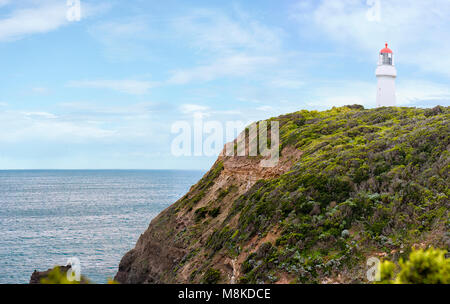 A photo of Cape Schanck, historical but still working lighthouse at Mornington Peninsula, Victoria, Australia. Stock Photo