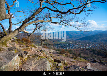 castle ruin in the heights of Baden-Baden Stock Photo