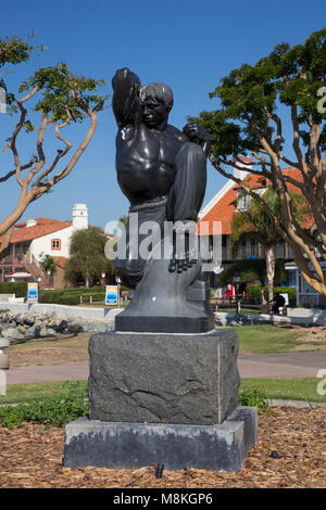Morning sculpture by Donal Hord near Seaport Village, San Diego, California, USA Stock Photo