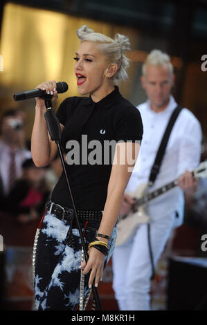 No Doubt performs on NBC's Today Show kicking off it's annual Toyota Concert Series at Rockefeller Center in New York City. May 1, 2009. Credit: Dennis Van Tine/MediaPunch Stock Photo