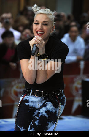 No Doubt performs on NBC's Today Show kicking off it's annual Toyota Concert Series at Rockefeller Center in New York City. May 1, 2009. Credit: Dennis Van Tine/MediaPunch Stock Photo